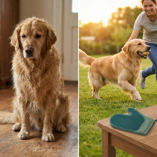 Gant de Toilettage Auto-Massant pour Chien & Chat – Silicone Doux | Petpositive